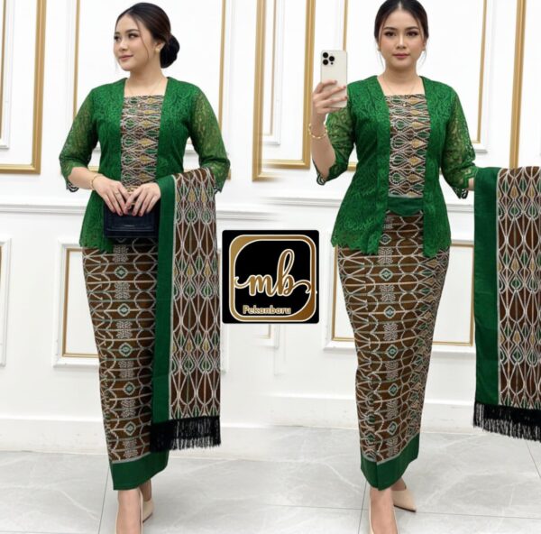 Setelan Atasan Sarung+Slendang - Gambar 3